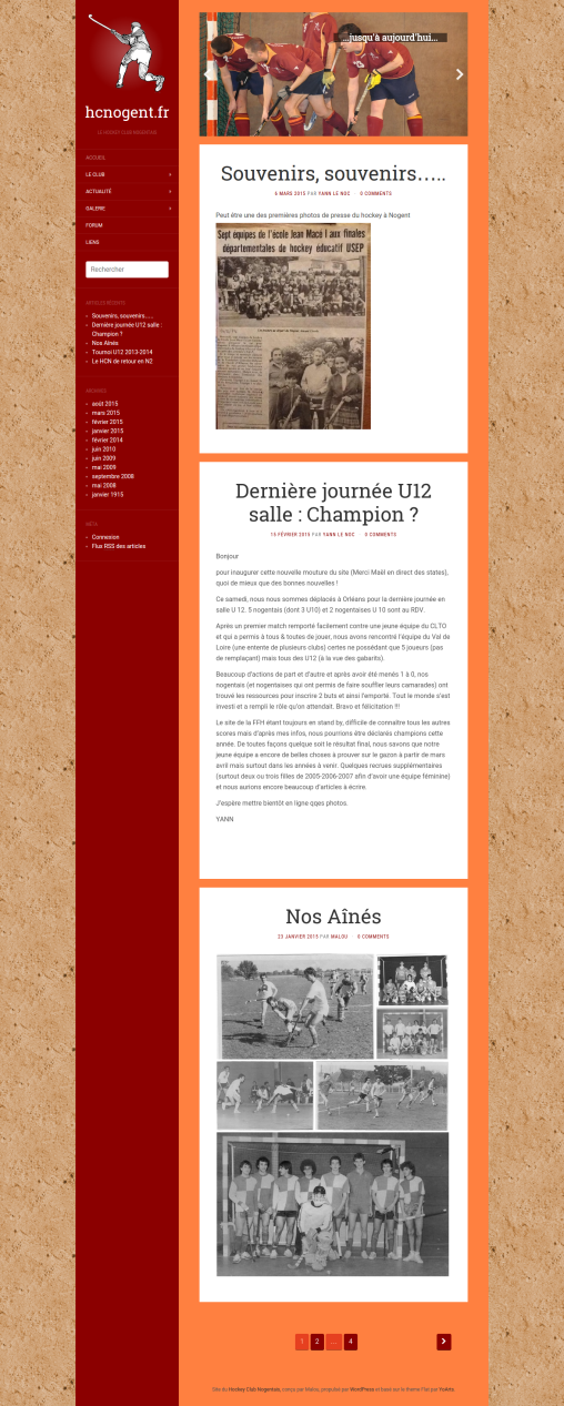 Website of the Nogent Le Rotrou field hockey club - Homepage