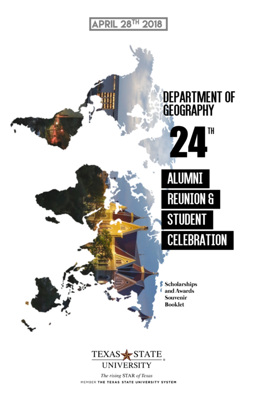 2018 Txstate Geography Alumni Reunion Brochure – Cover